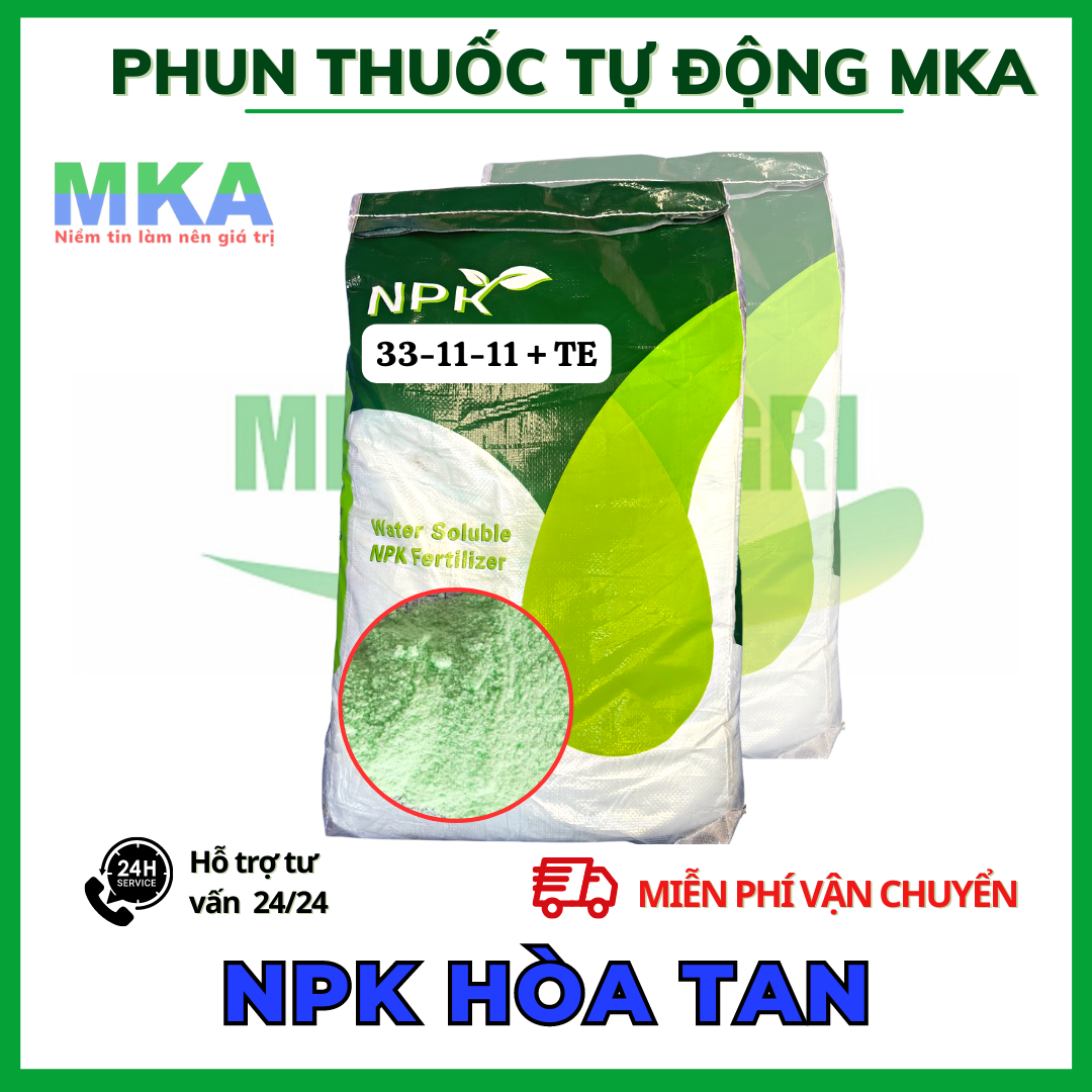 Phân bón NPK hòa tan 33-11-11 đạm nitrate